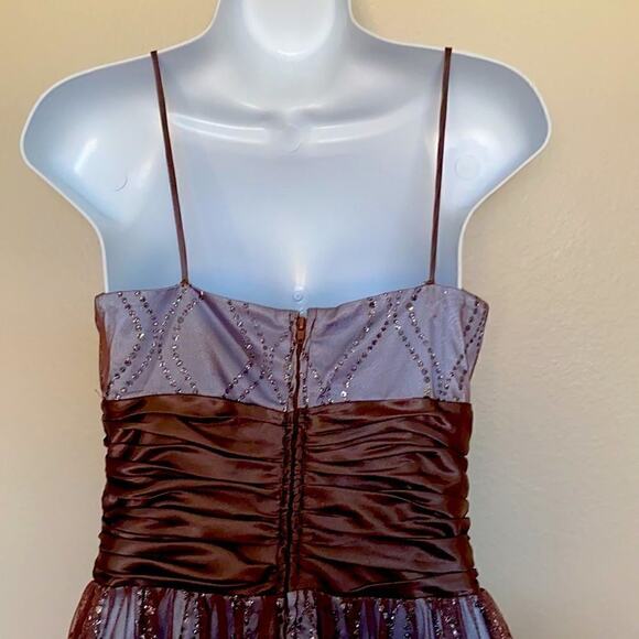 Morgan & Co Formal Dress Size 7 Baby Blue and Silver Lace Rhinestones. Gorgeous - Picture 6 of 15